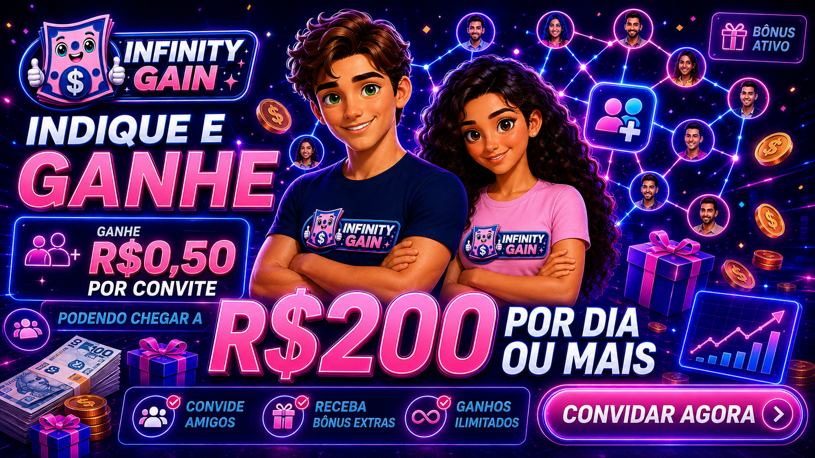 Indique e ganhe — Infinity Gain